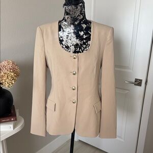 Classic Beige Women's Blazer Jacket